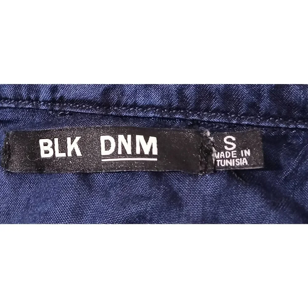 Blk dnm womens small long duster lightweight denim cardigan blue